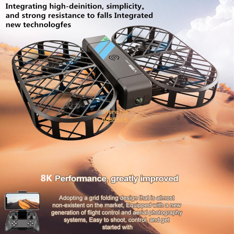 Drone Rc Foldable - Cámara HD 8K 360 ° Protección