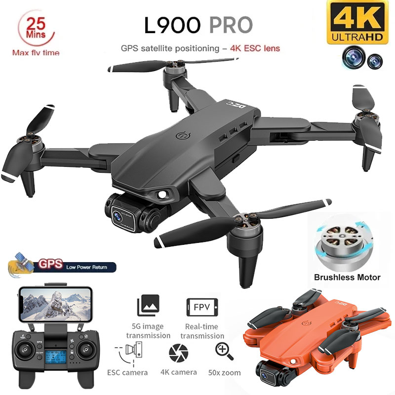 Drone Rc Foldable - L900 Pro GPS Drone 4K profesional