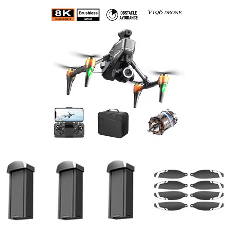 Drone V196 Rc - Dron RC V196 sin Escobillas 8K