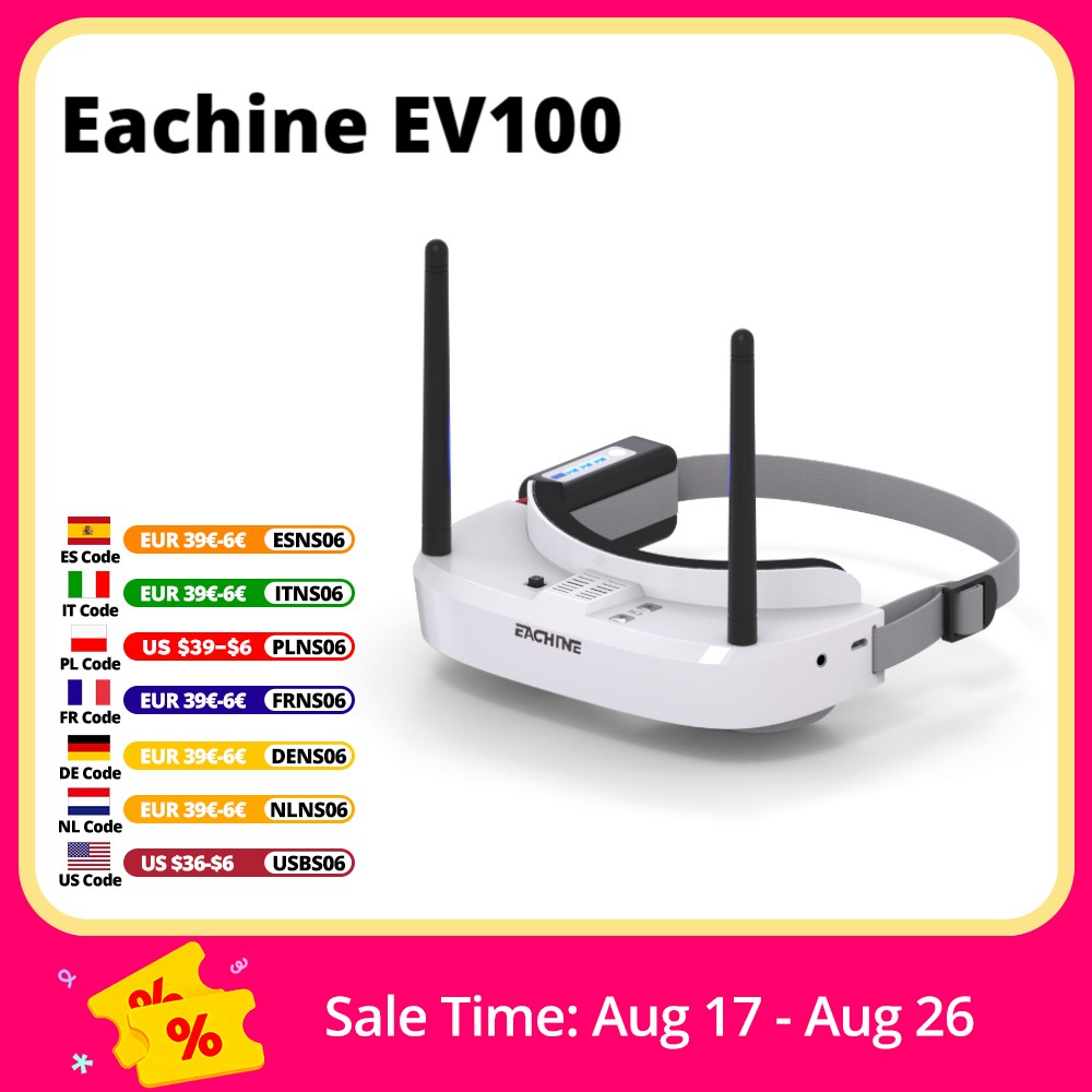Drone Rc Cover - Gafas Eachine EV100 720*540 5,8G 72CH