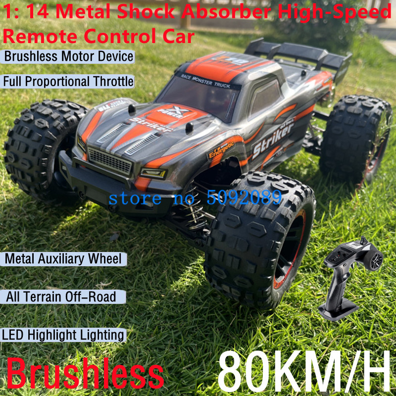 Esc 4In1 Brushless - Amortiguador de Metal profesional 1:14, coche