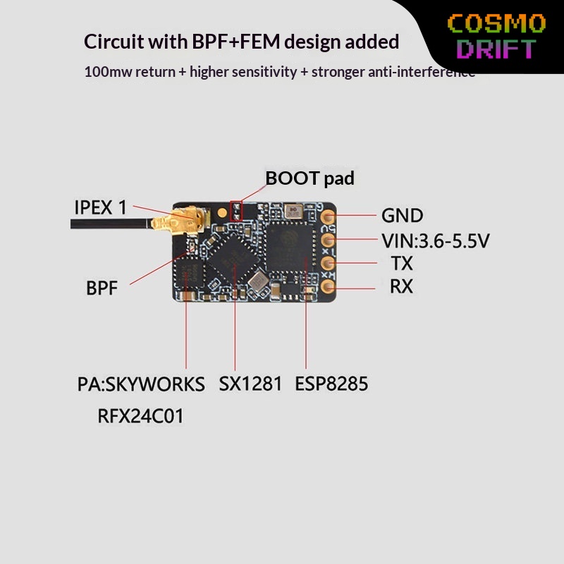 Drone Rc Mini - Receptor BAYCK Expresslrs Elrs 2.4 Ghz
