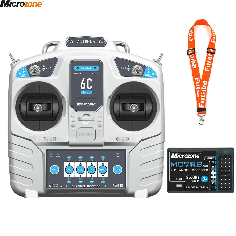 Drone Rc Aircraft - MicroZone-controlador transmisor MC6C Mini V2, 2,4G,