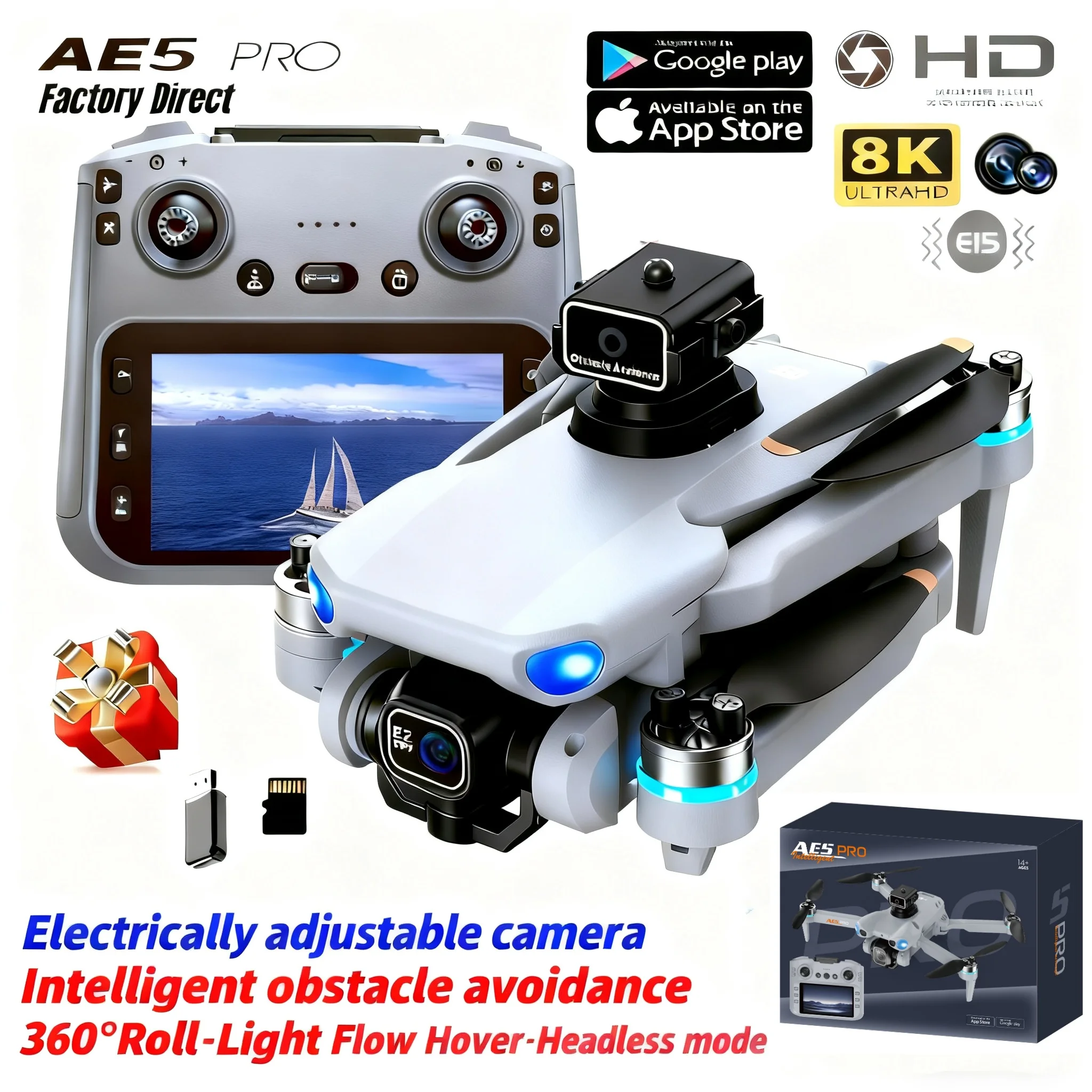 Drone Without Rc - Dron AE5 Pro 8K HD con