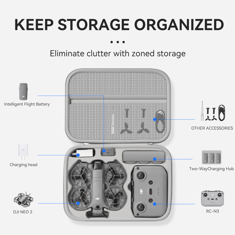XFJI-Bolsa organizadora de via - Drone Dji Rc N3 reseña y precio