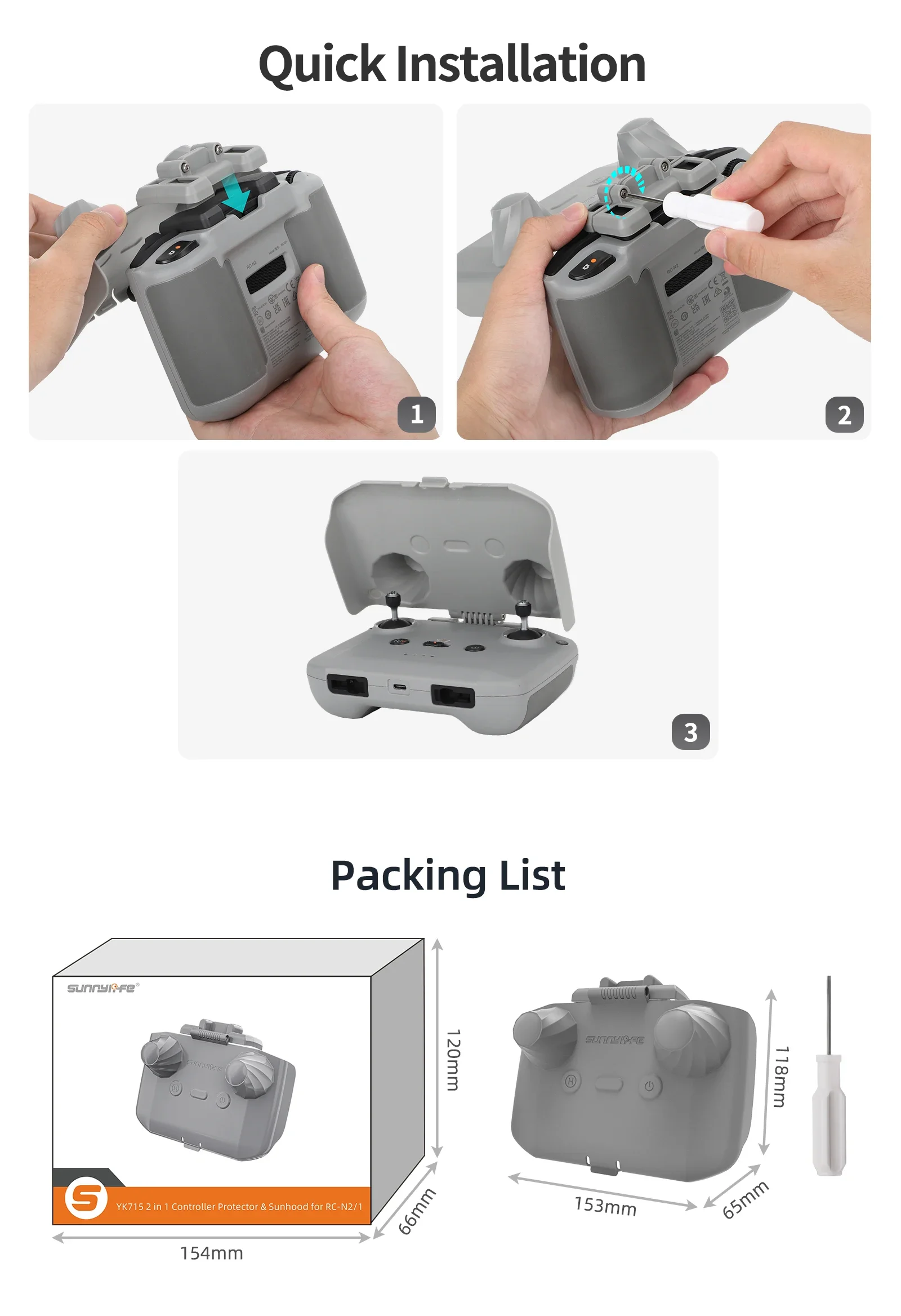 Protector de controlador 2 en  - Drone Dji Rc N3 reseña y precio