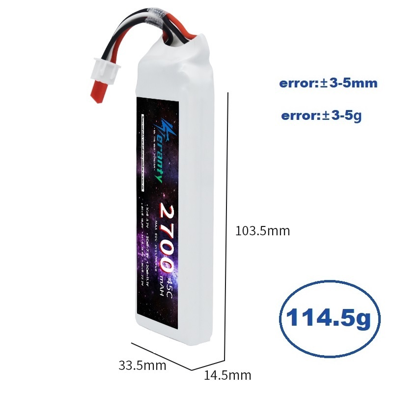 1/3 Uds 2S 7,4 V batería Lipo  - Drone Rc Race reseña y precio