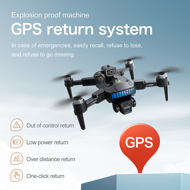 Nuevo Dron RC XT555 con GPS, C - Drone Rc Foldable reseña y precio